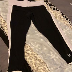 Black and purple leggings from pink